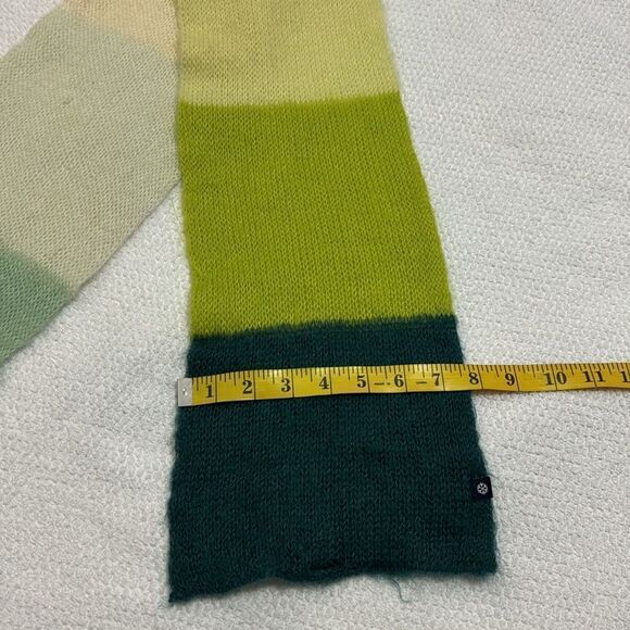 Gap Women Multi Color Block Mohaire Nylon Blend Scarf - Picture 8 of 10